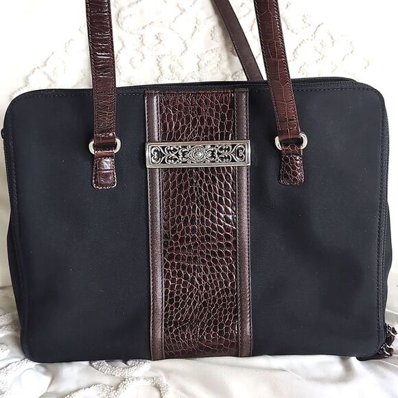 Brighton -One World Satchel, Briefcasette -Dual Handle Shoulder Bag - Picture 1 of 17